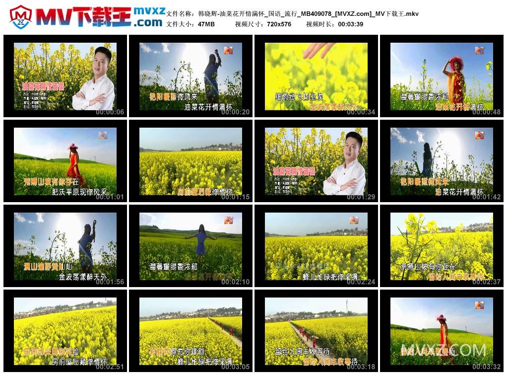 韩晓辉-油菜花开情满怀_国语_流行_MB409078